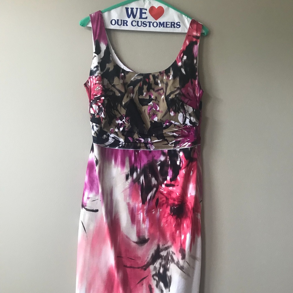 Tahari multicolored floral sleeveless dress - Picture 3 of 7